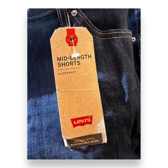 🆕 NWT Levi’s 24 24w Mid High Rise Straight Leg Mid Length Shorts Plus Size - Picture 3 of 14